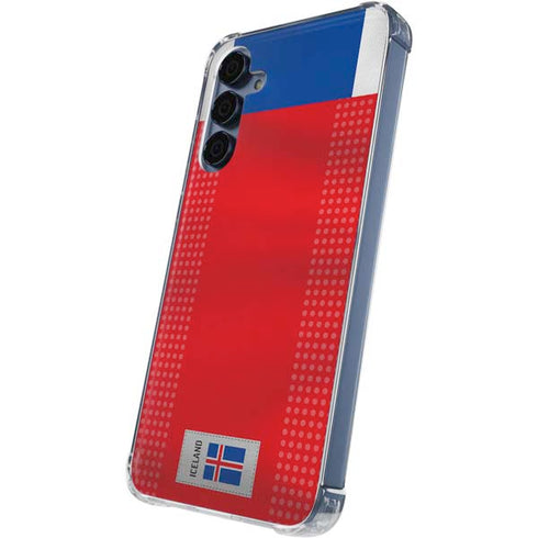 Iceland Soccer Flag Galaxy A35 5G Clear Case